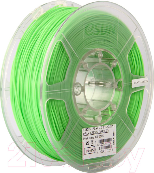 Изображение товара Пластик для 3D-печати eSUN PLA + / т0026300 (1.75мм, 1кг, салатовый)