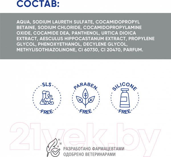 Изображение товара Шампунь для животных Doctor VIC Для черной шерсти собак и кошек (250мл)