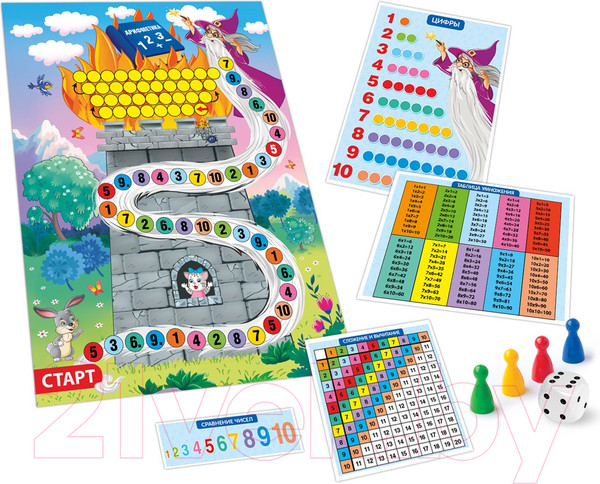 Изображение товара Настольная игра Русский стиль Тренажёр Арифметический New / 03414
