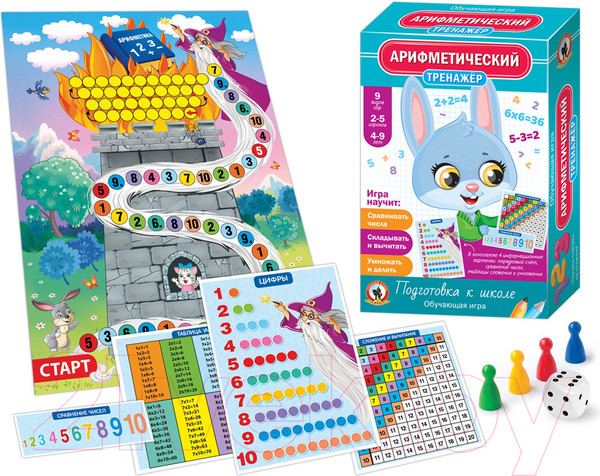 Изображение товара Настольная игра Русский стиль Тренажёр Арифметический New / 03414