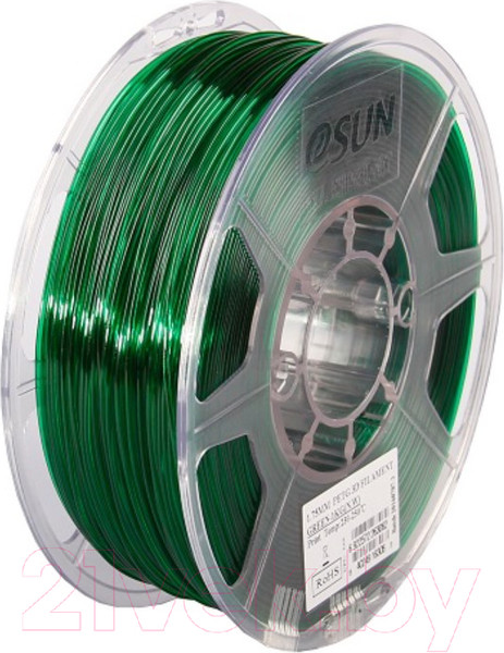 Изображение товара Пластик для 3D-печати eSUN PETG / т0026319 (1.75мм, 1кг, зеленый)