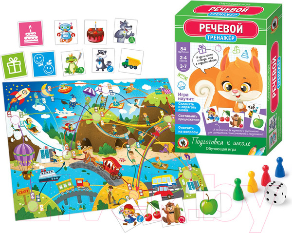 Изображение товара Настольная игра Русский стиль Тренажёр Речевой New / 03417