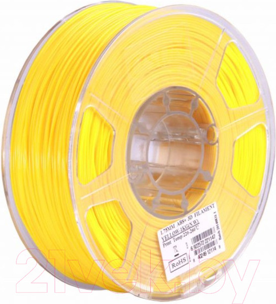 Изображение товара Пластик для 3D-печати eSUN ABS + / т0026663 (1.75мм, 1кг, желтый)