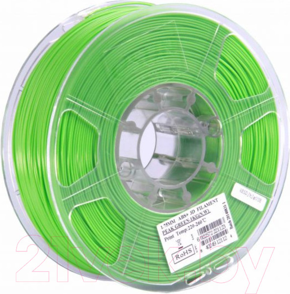 Изображение товара Пластик для 3D-печати eSUN ABS + / т0026665 (1.75мм, 1кг, салатовый)