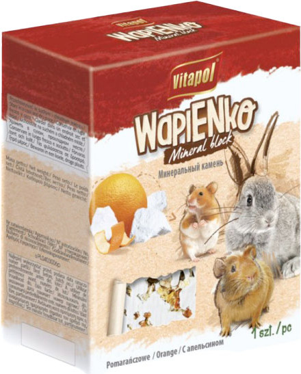 Изображение товара Минеральный камень для грызунов Vitapol Wapienko с апельсином / ZVP-1057 (40г)