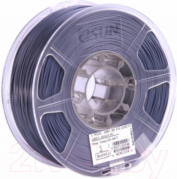 Изображение товара Пластик для 3D-печати eSUN ABS + / т0029667 (1.75мм, 1кг, серый)