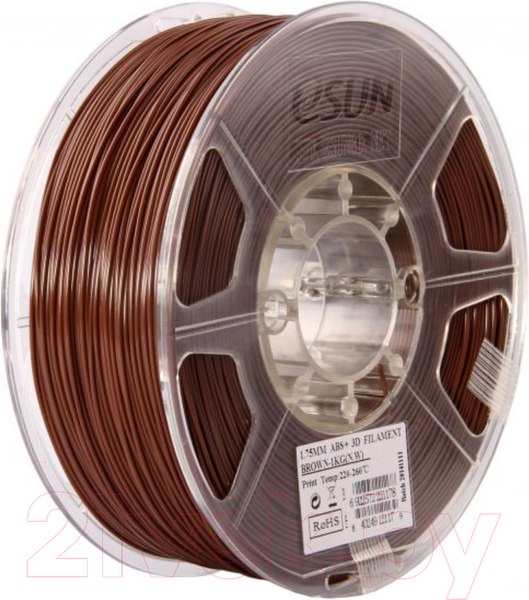 Изображение товара Пластик для 3D-печати eSUN ABS + / т0029669 (1.75мм, 1кг, коричневый)
