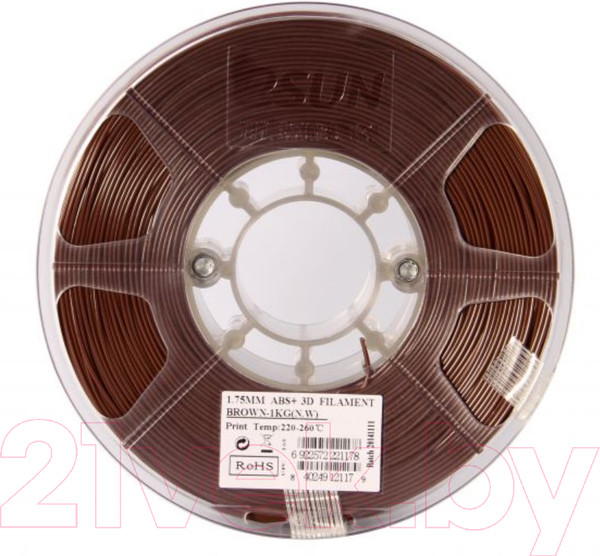 Изображение товара Пластик для 3D-печати eSUN ABS + / т0029669 (1.75мм, 1кг, коричневый)