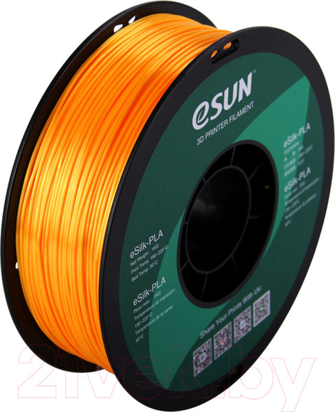 Изображение товара Пластик для 3D-печати eSUN eSilk-PLA / т0030635 (1.75мм, 1кг, темно-желтый)