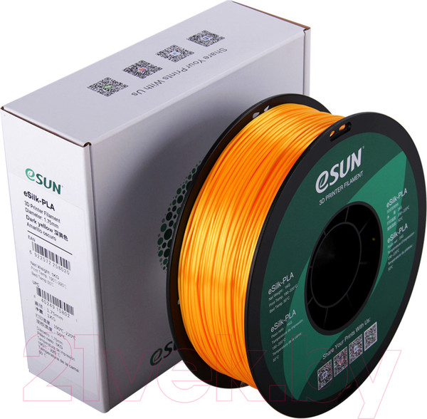 Изображение товара Пластик для 3D-печати eSUN eSilk-PLA / т0030635 (1.75мм, 1кг, темно-желтый)