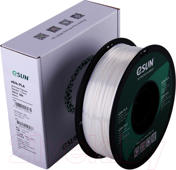 Изображение товара Пластик для 3D-печати eSUN eSilk-PLA / т0030640 (1.75мм, 1кг, белый)