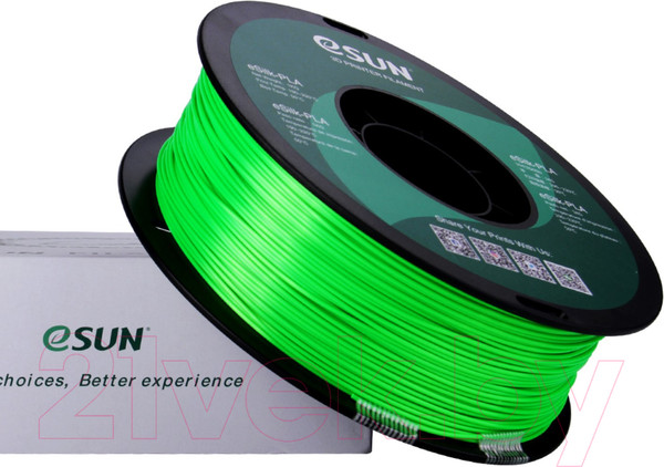 Изображение товара Пластик для 3D-печати eSUN eSilk-PLA / т0030641 (1.75мм, 1кг, зеленый)
