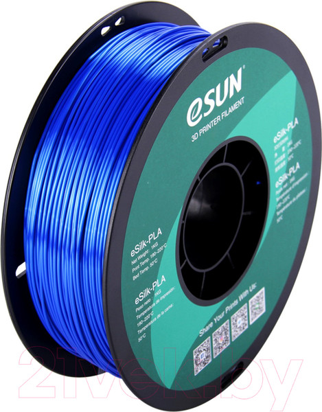 Изображение товара Пластик для 3D-печати eSUN eSilk-PLA / т0030644 (1.75мм, 1кг, голубой)