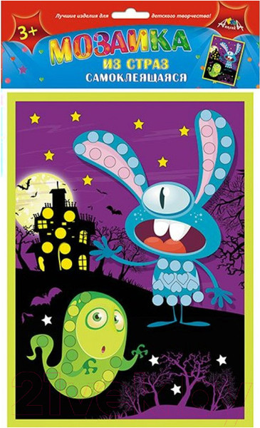 Изображение товара Набор для творчества Апплика Мозаика из страз Ночные страшилки / С3081-15
