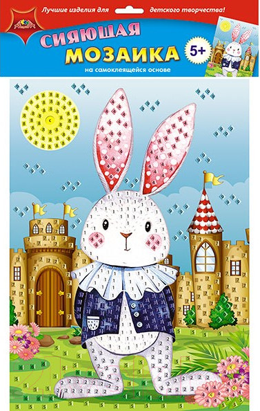 Изображение товара Набор для творчества Апплика Сияющая мозаика Королевский зайчик / С2258-23