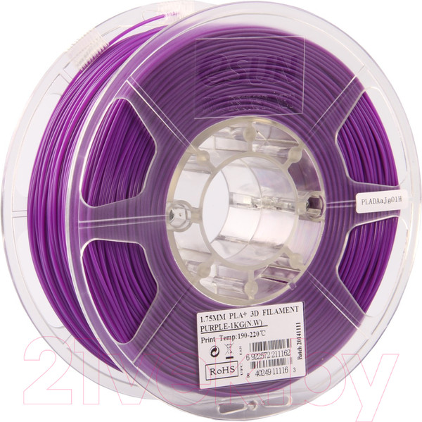 Изображение товара Пластик для 3D-печати eSUN PLA + / т0026304 (1.75мм, 1кг, пурпурный)
