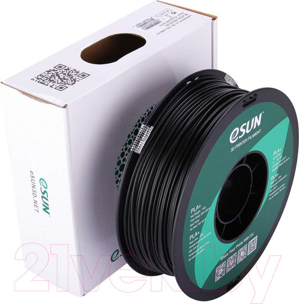 Изображение товара Пластик для 3D-печати eSUN PLA + / т0032292 (2.85 мм, 1 кг, черный)