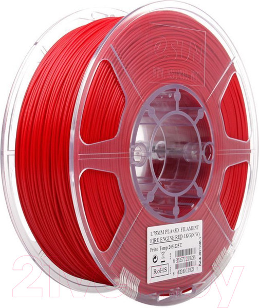 Изображение товара Пластик для 3D-печати eSUN PLA + / т0030623 (1.75мм, 1кг, сигнальный красный)