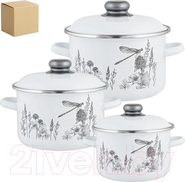 Изображение товара Набор кастрюль Appetite Flora-2 1KB191M