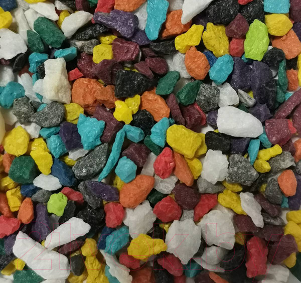 Изображение товара Щебень декоративный РуБелЭко Мрамор-гранит окрашенный 5-10мм (20кг, микс)