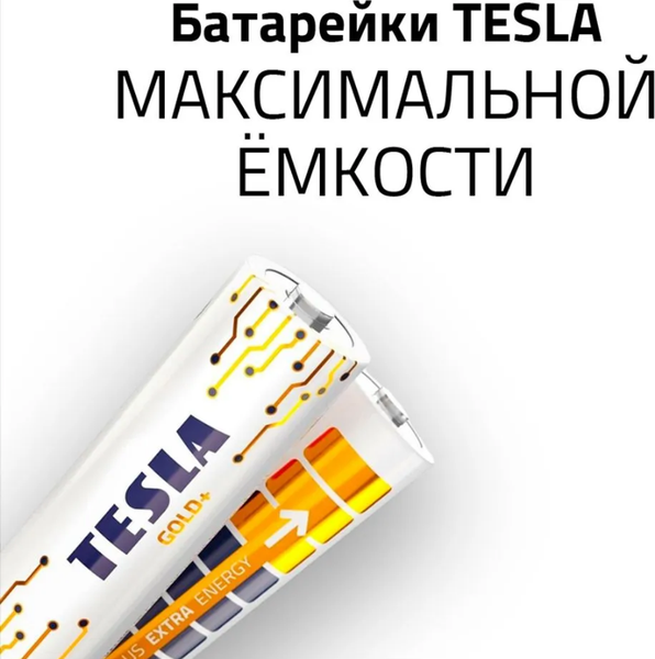 Изображение товара Комплект батареек Tesla Batteries Gold+ AAA LR03 1.5V / 1099137207 (4шт)
