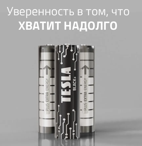 Изображение товара Комплект батареек Tesla Batteries Black+ AAA LR03 1.5V / 1099137268 (4шт)