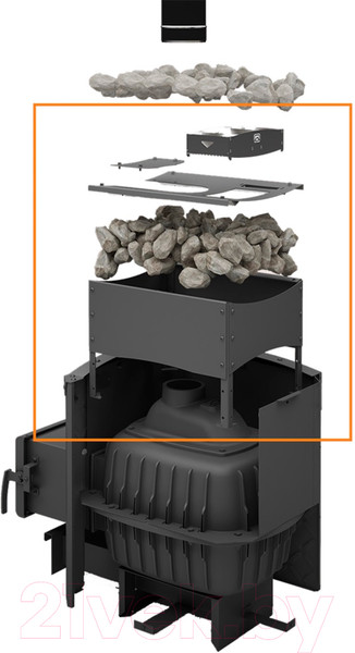 Изображение товара Закрытая каменка для печи Теплодар Былина-12