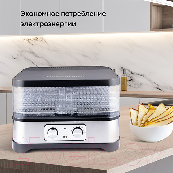 Изображение товара Сушилка для овощей и фруктов BQ FD1000 (черный/сталь)