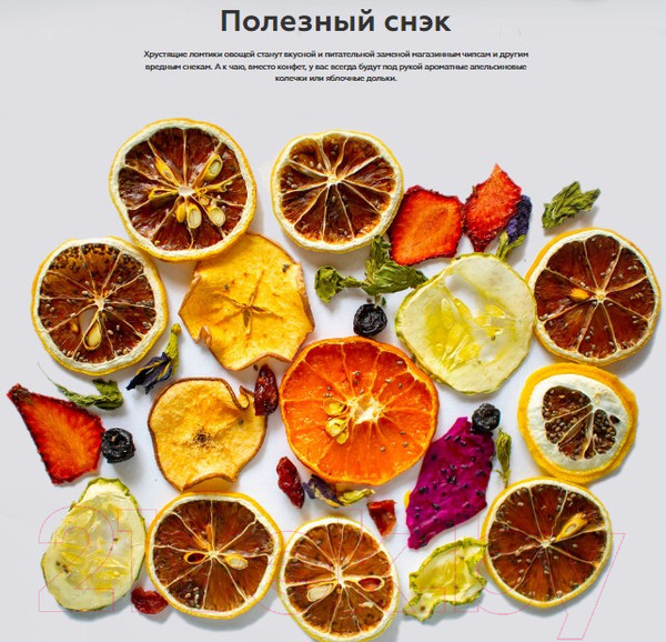 Изображение товара Сушилка для овощей и фруктов BQ FD1000 (черный/сталь)