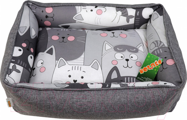 Изображение товара Лежанка для животных Кот и Пёс Анфиса №1 / Л5039МХб-С (серый)