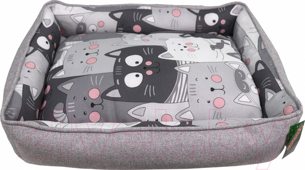 Изображение товара Лежанка для животных Кот и Пёс Анфиса №2 / Л6450МХб-С (серый)