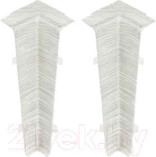 Изображение товара Уголок для плинтуса Cezar Hi Line Prestige М266 Алюминий браш белый Мат (2шт, внутренний, флоупак)