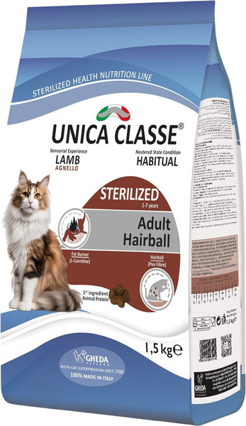 Изображение товара Сухой корм для кошек Unica Classe для взрослых стерилизованных кошек ягненок (1.5кг)