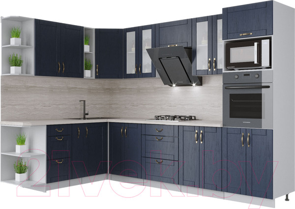 Изображение товара Кухонный гарнитур Интерлиния Мила Крафт 1.88x3.0 левая (дуб королевский)