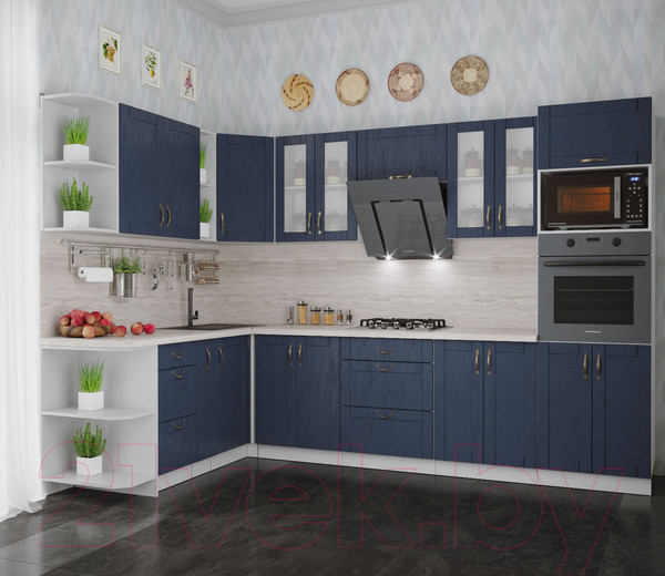 Изображение товара Кухонный гарнитур Интерлиния Мила Крафт 1.88x3.0 левая (дуб королевский)