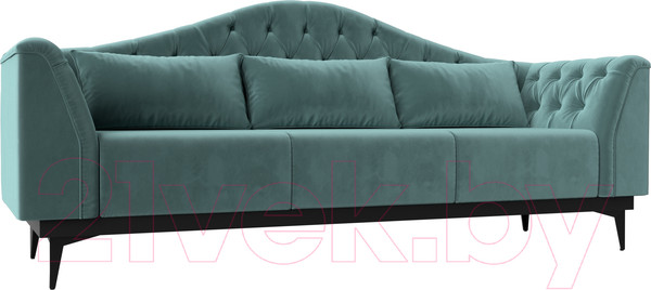 Изображение товара Диван Лига Диванов Флорида 318 / 112334 (велюр, бирюзовый)