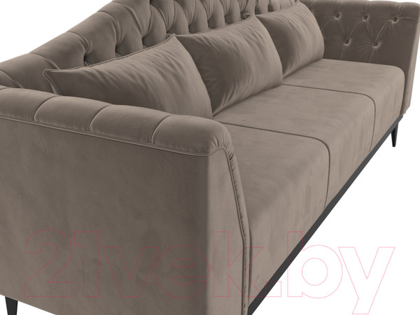 Изображение товара Диван Лига Диванов Флорида 318 / 112340 (велюр, коричневый)