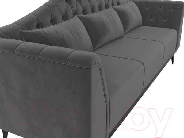 Изображение товара Диван Лига Диванов Флорида 318 / 112342 (велюр, серый)