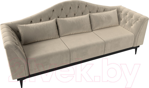 Изображение товара Диван Лига Диванов Флорида 318 / 112348 (микровельвет, бежевый)