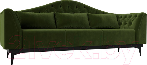 Изображение товара Диван Лига Диванов Флорида 318 / 112354 (микровельвет, зеленый)