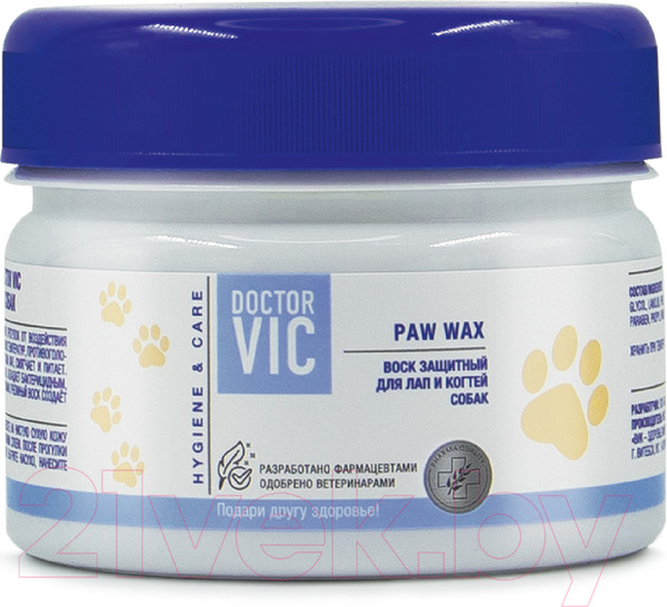 Изображение товара Средство для ухода за лапами животных Doctor VIC Защитный для лап и когтей собак (80г)