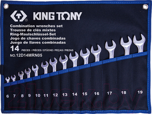 Изображение товара Набор ключей King TONY 12D14MRN05