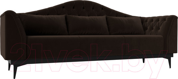 Изображение товара Диван Лига Диванов Флорида 318 / 112358 (микровельвет, коричневый)