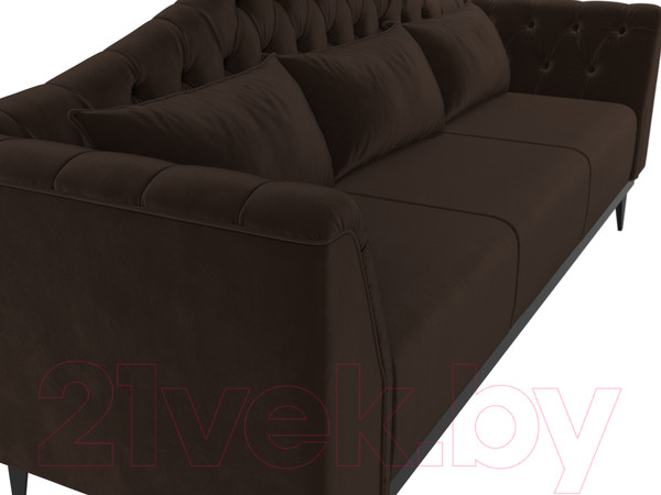 Изображение товара Диван Лига Диванов Флорида 318 / 112358 (микровельвет, коричневый)