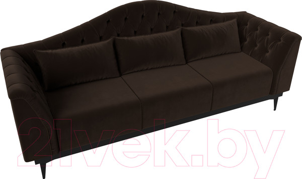 Изображение товара Диван Лига Диванов Флорида 318 / 112358 (микровельвет, коричневый)