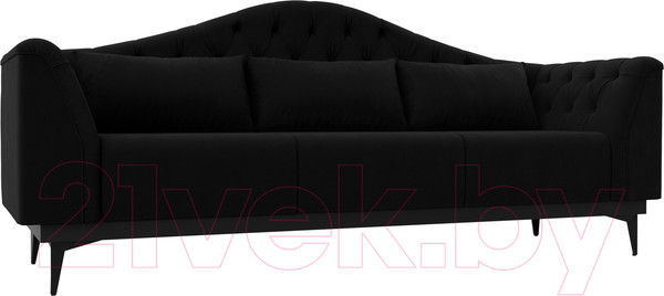 Изображение товара Диван Лига Диванов Флорида 318 / 112364 (микровельвет, черный)