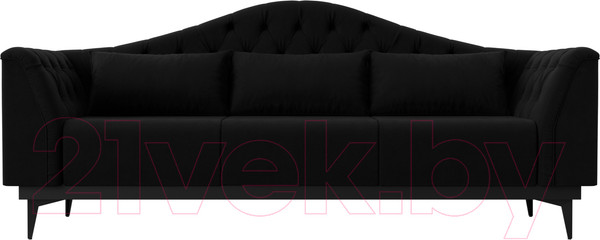 Изображение товара Диван Лига Диванов Флорида 318 / 112364 (микровельвет, черный)