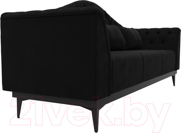 Изображение товара Диван Лига Диванов Флорида 318 / 112364 (микровельвет, черный)