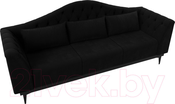 Изображение товара Диван Лига Диванов Флорида 318 / 112364 (микровельвет, черный)