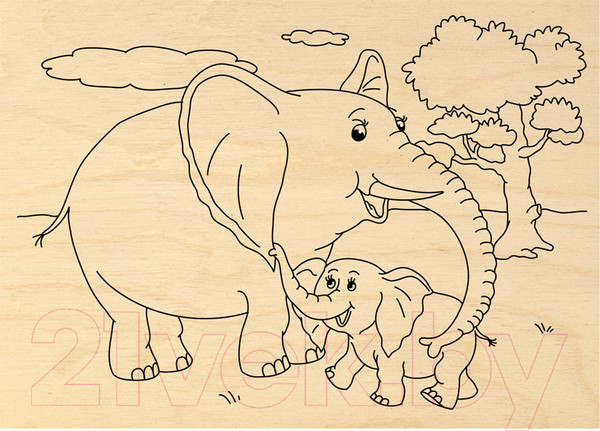 Изображение товара Набор досок для выжигания Три совы Зоопарк / НВ_46043 (8шт)